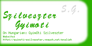 szilveszter gyimoti business card